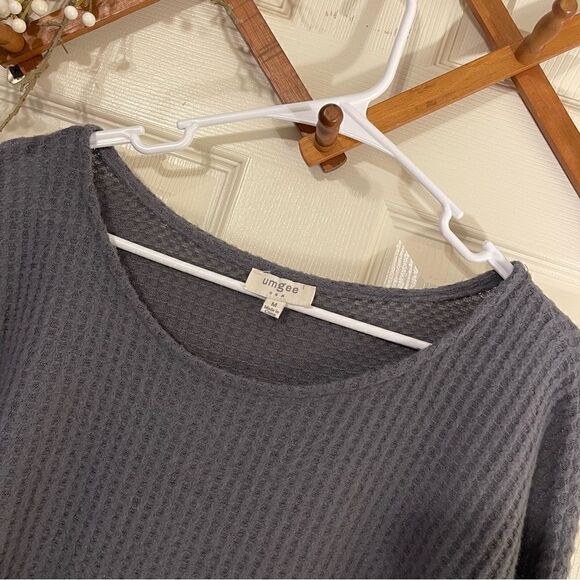 Bungee Med Waffle Knit Shirt Top - Picture 4 of 6